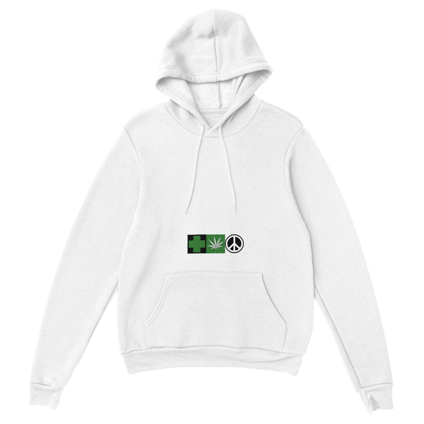 GREEN HEMP PEACE LOGO 2.0 - Classic Unisex Pullover Hoodie