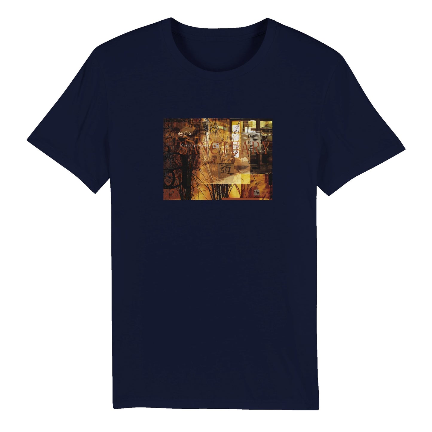 BLUE DOLPHIN PEACE BOTANICAL VERSION 2008/008 - Organic Unisex Crewneck T-shirt
