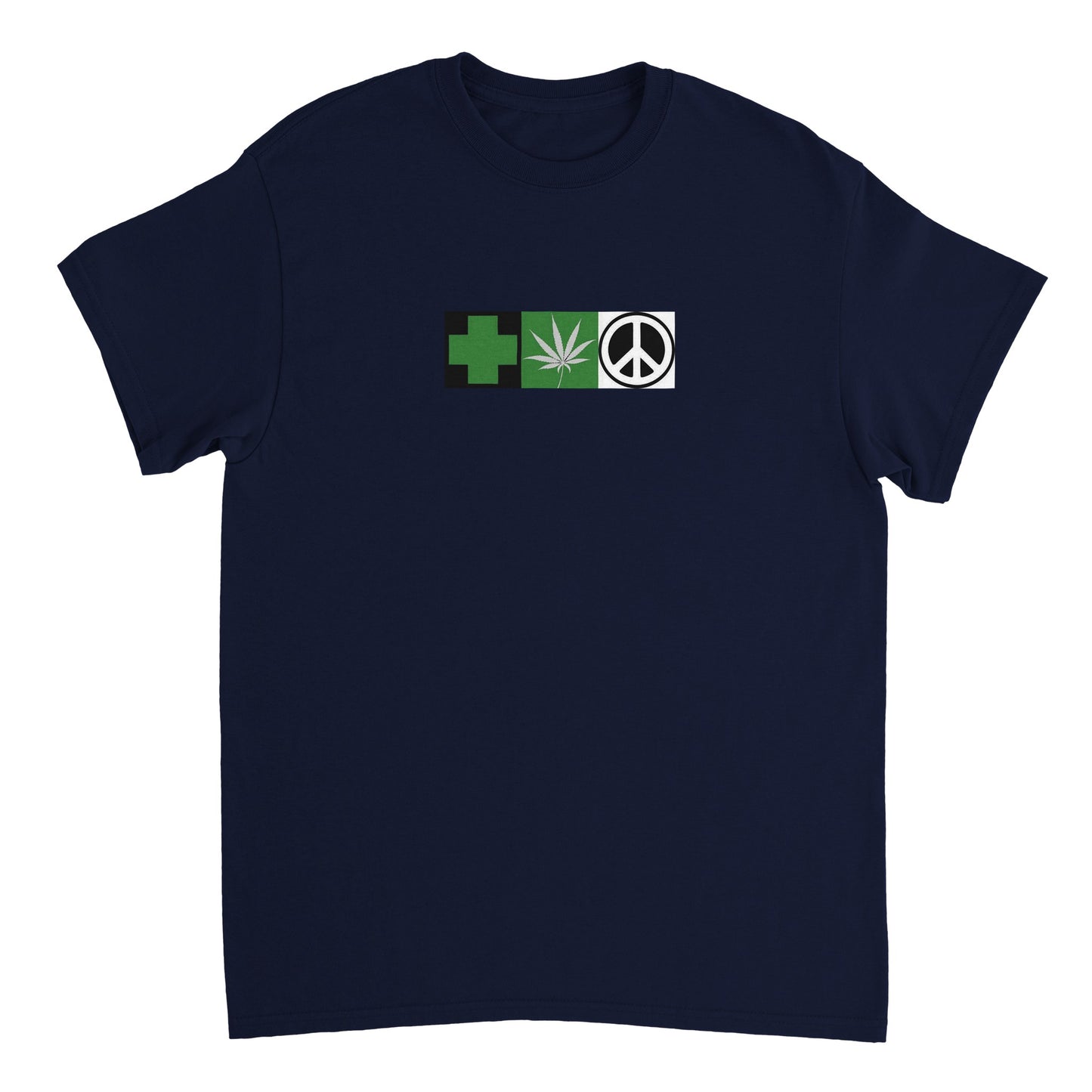 GREEN HEMP PEACE LOGO 2.0 - Heavyweight Unisex Crewneck T-shirt