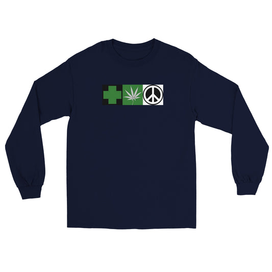 GREEN HEMP PEACE LOGO 2.0 - Classic Unisex Longsleeve T-shirt