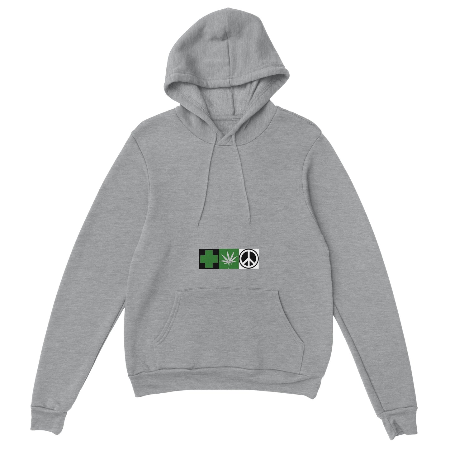 GREEN HEMP PEACE LOGO 2.0 - Classic Unisex Pullover Hoodie