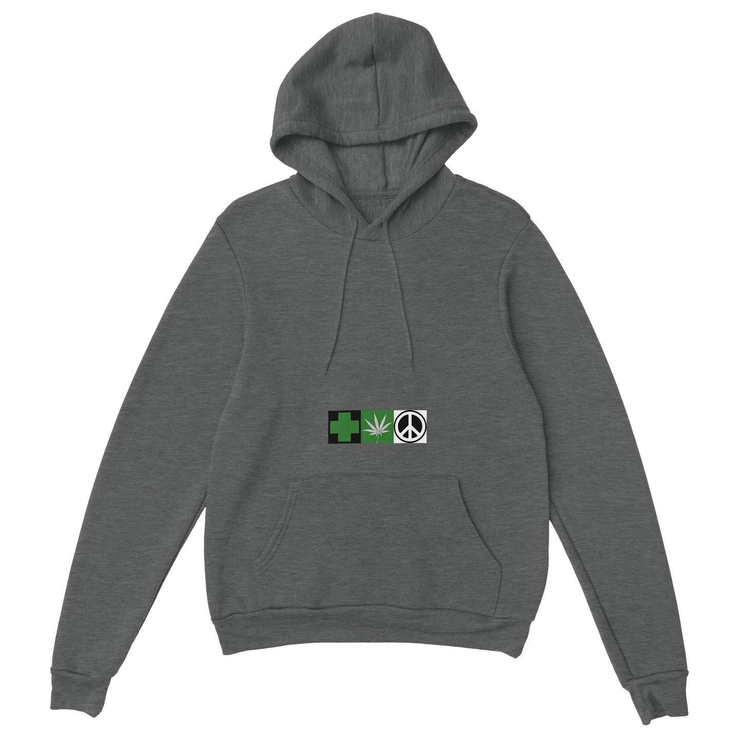 GREEN HEMP PEACE LOGO 2.0 - Classic Unisex Pullover Hoodie