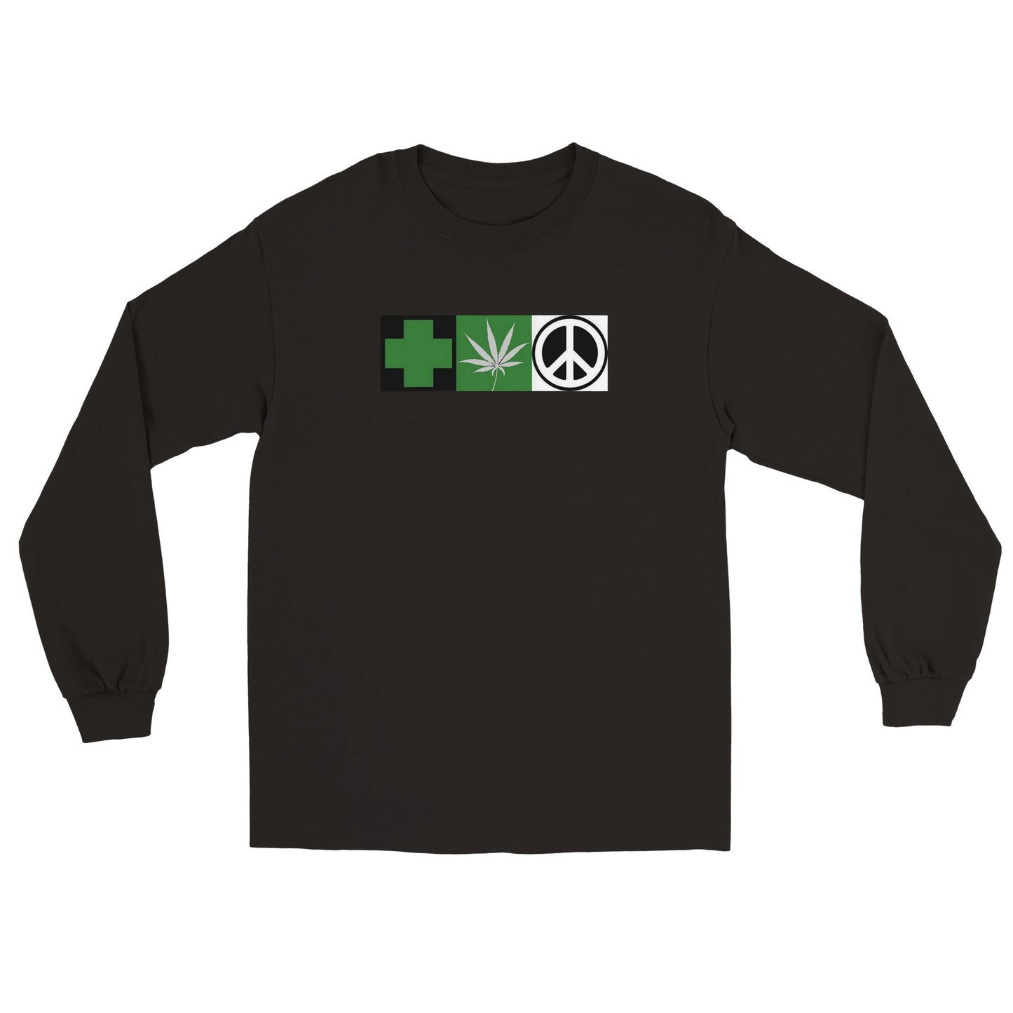 GREEN HEMP PEACE LOGO 2.0 - Classic Unisex Longsleeve T-shirt