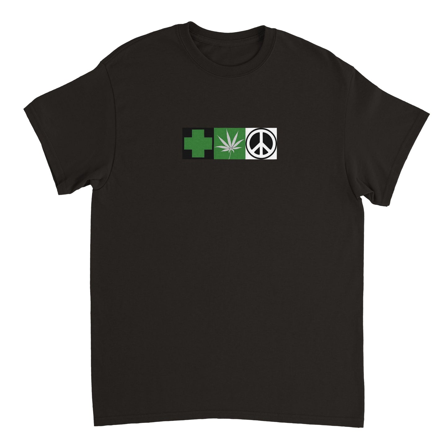 GREEN HEMP PEACE LOGO 2.0 - Heavyweight Unisex Crewneck T-shirt