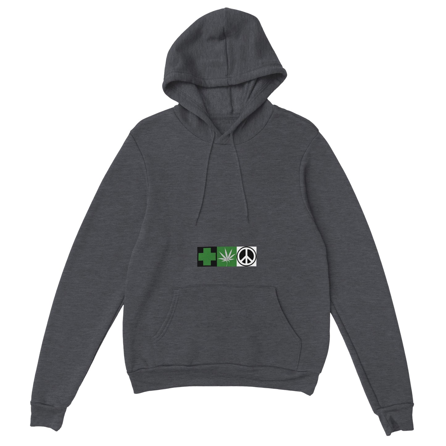 GREEN HEMP PEACE LOGO 2.0 - Classic Unisex Pullover Hoodie