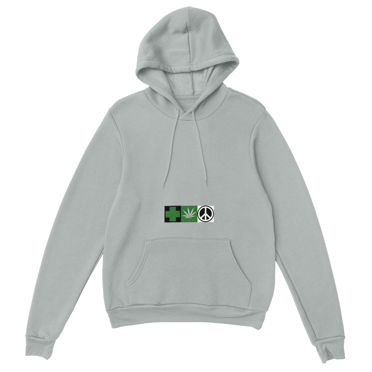 GREEN HEMP PEACE LOGO 2.0 - Classic Unisex Pullover Hoodie